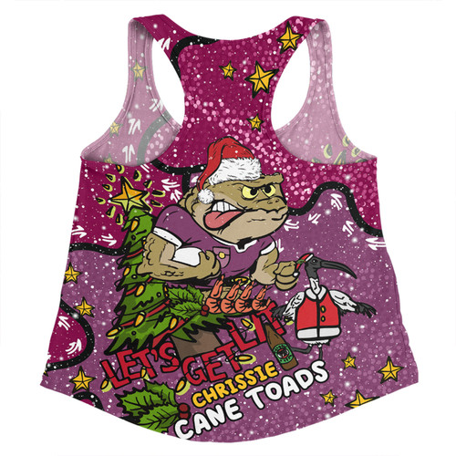 Queensland Cane Toads Christmas Custom Women Racerback Singlet - Let's Get Lit Chrisse Pressie Women Racerback Singlet Queensland Cane Toads Christmas Custom Women Racerback Singlet - Let's Get Lit Chrisse Pressie Women Racerback Singlet