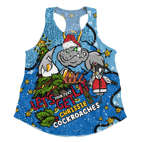 New South Wales Cockroaches Christmas Custom Women Racerback Singlet - Let's Get Lit Chrisse Pressie Women Racerback Singlet New South Wales Cockroaches Christmas Custom Women Racerback Singlet - Let's Get Lit Chrisse Pressie Women Racerback Singlet