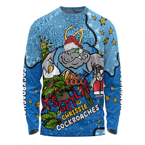 New South Wales Cockroaches Christmas Custom Long Sleeve T-shirt - Let's Get Lit Chrisse Pressie Long Sleeve T-shirt New South Wales Cockroaches Christmas Custom Long Sleeve T-shirt - Let's Get Lit Chrisse Pressie Long Sleeve T-shirt