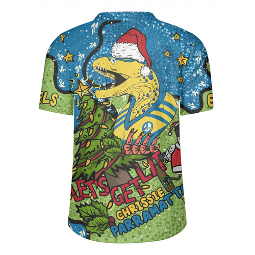 Parramatta Eels Christmas Custom Rugby Jersey - Let's Get Lit Chrisse Pressie Rugby Jersey Parramatta Eels Christmas Custom Rugby Jersey - Let's Get Lit Chrisse Pressie Rugby Jersey