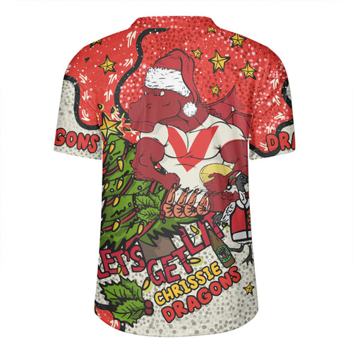 St. George Illawarra Dragons Christmas Custom Rugby Jersey - Let's Get Lit Chrisse Pressie Rugby Jersey St. George Illawarra Dragons Christmas Custom Rugby Jersey - Let's Get Lit Chrisse Pressie Rugby Jersey