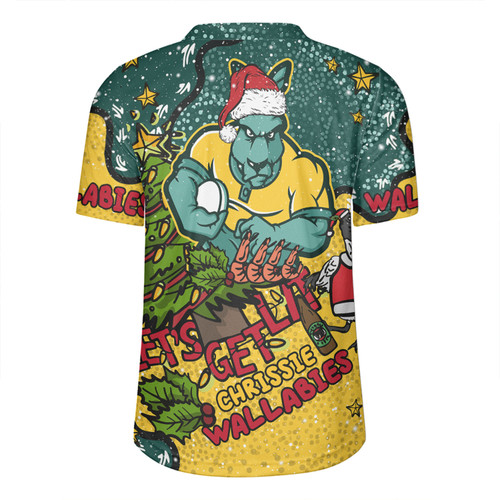 Australia Wallabies Christmas Custom Rugby Jersey - Let's Get Lit Chrisse Pressie Rugby Jersey Australia Wallabies Christmas Custom Rugby Jersey - Let's Get Lit Chrisse Pressie Rugby Jersey