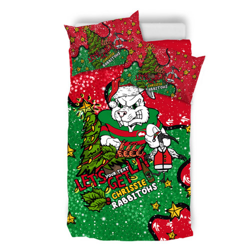 South Sydney Rabbitohs Custom Bedding Set - Let's Get Lit Chrisse Pressie Bedding Set South Sydney Rabbitohs Custom Bedding Set - Let's Get Lit Chrisse Pressie Bedding Set