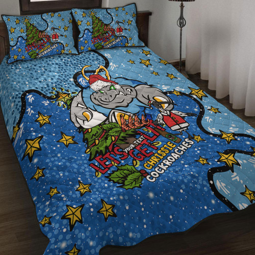 New South Wales Cockroaches Christmas Custom Quilt Bed Set - Let's Get Lit Chrisse Pressie Quilt Bed Set New South Wales Cockroaches Christmas Custom Quilt Bed Set - Let's Get Lit Chrisse Pressie Quilt Bed Set