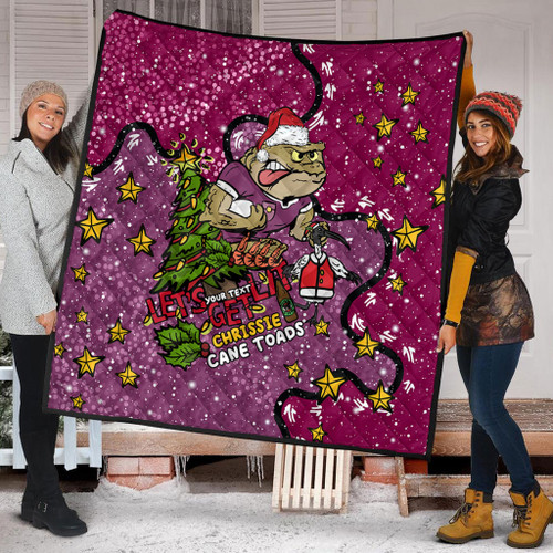 Queensland Cane Toads Christmas Custom Quilt - Let's Get Lit Chrisse Pressie Quilt Queensland Cane Toads Christmas Custom Quilt - Let's Get Lit Chrisse Pressie Quilt