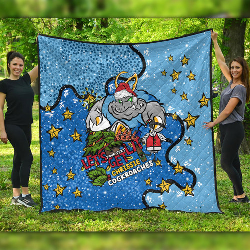 New South Wales Cockroaches Christmas Custom Quilt - Let's Get Lit Chrisse Pressie Quilt New South Wales Cockroaches Christmas Custom Quilt - Let's Get Lit Chrisse Pressie Quilt