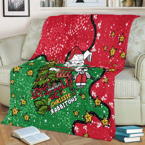 South Sydney Rabbitohs Custom Blanket - Let's Get Lit Chrisse Pressie Blanket South Sydney Rabbitohs Custom Blanket - Let's Get Lit Chrisse Pressie Blanket