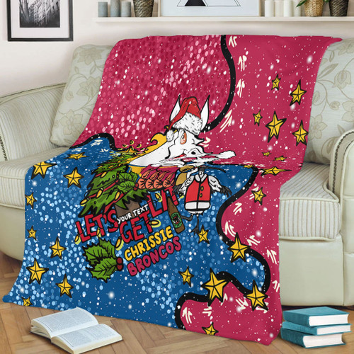 Brisbane Broncos Christmas Custom Blanket - Let's Get Lit Chrisse Pressie Blanket Brisbane Broncos Christmas Custom Blanket - Let's Get Lit Chrisse Pressie Blanket