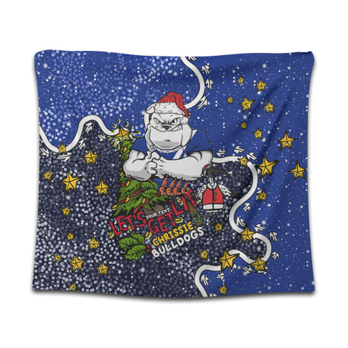 Canterbury-Bankstown Bulldogs Christmas Custom Tapestry - Let's Get Lit Chrisse Pressie Tapestry Canterbury-Bankstown Bulldogs Christmas Custom Tapestry - Let's Get Lit Chrisse Pressie Tapestry