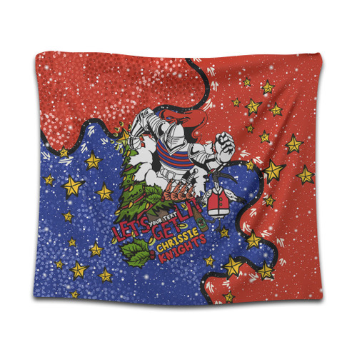 Newcastle Knights Christmas Custom Tapestry - Let's Get Lit Chrisse Pressie Tapestry Newcastle Knights Christmas Custom Tapestry - Let's Get Lit Chrisse Pressie Tapestry