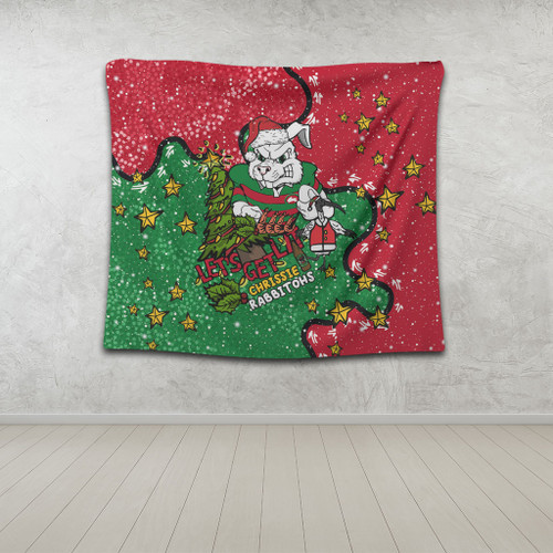 South Sydney Rabbitohs Custom Tapestry - Let's Get Lit Chrisse Pressie Tapestry South Sydney Rabbitohs Custom Tapestry - Let's Get Lit Chrisse Pressie Tapestry