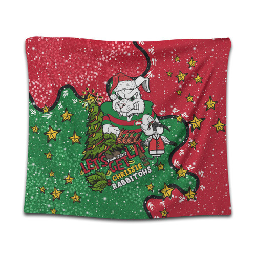 South Sydney Rabbitohs Custom Tapestry - Let's Get Lit Chrisse Pressie Tapestry South Sydney Rabbitohs Custom Tapestry - Let's Get Lit Chrisse Pressie Tapestry
