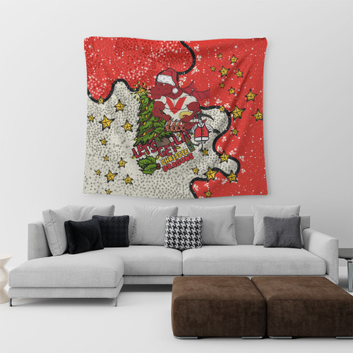 St. George Illawarra Dragons Christmas Custom Tapestry - Let's Get Lit Chrisse Pressie Tapestry St. George Illawarra Dragons Christmas Custom Tapestry - Let's Get Lit Chrisse Pressie Tapestry