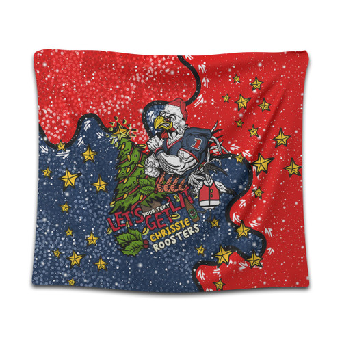 Sydney Roosters Christmas Custom Tapestry - Let's Get Lit Chrisse Pressie Tapestry Sydney Roosters Christmas Custom Tapestry - Let's Get Lit Chrisse Pressie Tapestry