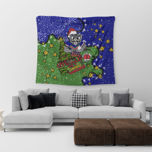 New Zealand Warriors Christmas Custom Tapestry - Let's Get Lit Chrisse Pressie Tapestry New Zealand Warriors Christmas Custom Tapestry - Let's Get Lit Chrisse Pressie Tapestry