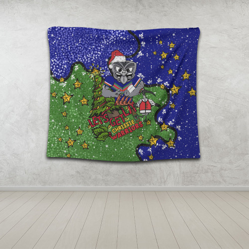 New Zealand Warriors Christmas Custom Tapestry - Let's Get Lit Chrisse Pressie Tapestry New Zealand Warriors Christmas Custom Tapestry - Let's Get Lit Chrisse Pressie Tapestry