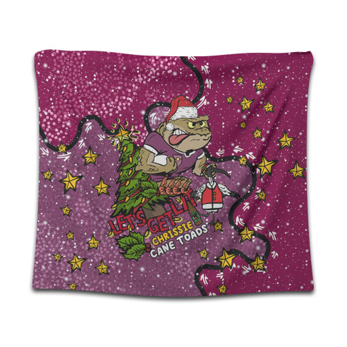 Queensland Cane Toads Christmas Custom Tapestry - Let's Get Lit Chrisse Pressie Tapestry Queensland Cane Toads Christmas Custom Tapestry - Let's Get Lit Chrisse Pressie Tapestry