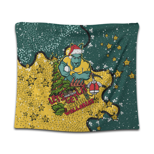 Australia Wallabies Christmas Custom Tapestry - Let's Get Lit Chrisse Pressie Tapestry Australia Wallabies Christmas Custom Tapestry - Let's Get Lit Chrisse Pressie Tapestry