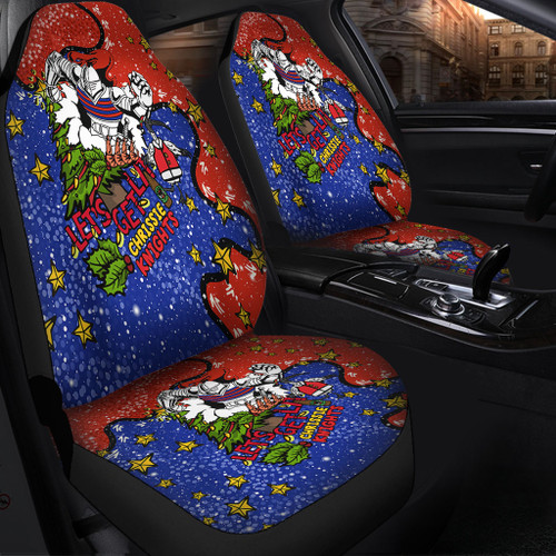 Newcastle Knights Christmas Custom Car Seat Cover - Let's Get Lit Chrisse Pressie Car Seat Cover Newcastle Knights Christmas Custom Car Seat Cover - Let's Get Lit Chrisse Pressie Car Seat Cover