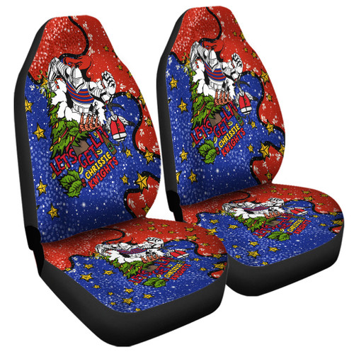 Newcastle Knights Christmas Custom Car Seat Cover - Let's Get Lit Chrisse Pressie Car Seat Cover Newcastle Knights Christmas Custom Car Seat Cover - Let's Get Lit Chrisse Pressie Car Seat Cover