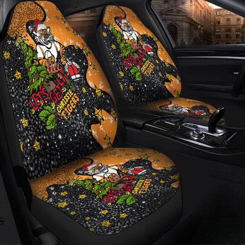 Wests Tigers Christmas Custom Car Seat Cover - Let's Get Lit Chrisse Pressie Car Seat Cover Wests Tigers Christmas Custom Car Seat Cover - Let's Get Lit Chrisse Pressie Car Seat Cover