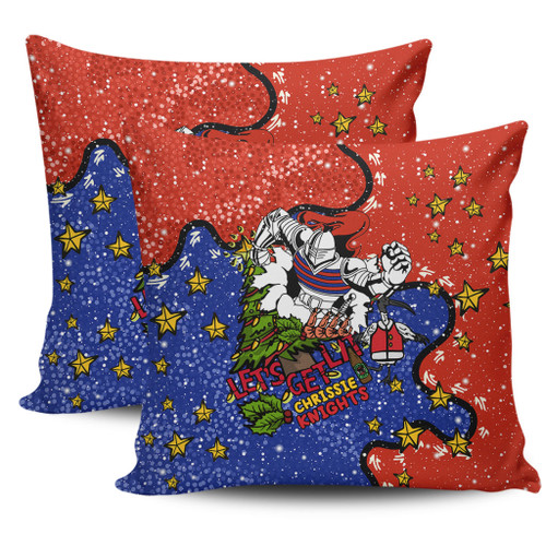 Newcastle Knights Christmas Custom Pillow Cases - Let's Get Lit Chrisse Pressie Pillow Cases Newcastle Knights Christmas Custom Pillow Cases - Let's Get Lit Chrisse Pressie Pillow Cases