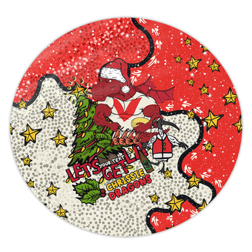 St. George Illawarra Dragons Christmas Custom Round Rug - Let's Get Lit Chrisse Pressie Round Rug St. George Illawarra Dragons Christmas Custom Round Rug - Let's Get Lit Chrisse Pressie Round Rug