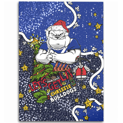 Canterbury-Bankstown Bulldogs Christmas Custom Area Rug - Let's Get Lit Chrisse Pressie Area Rug