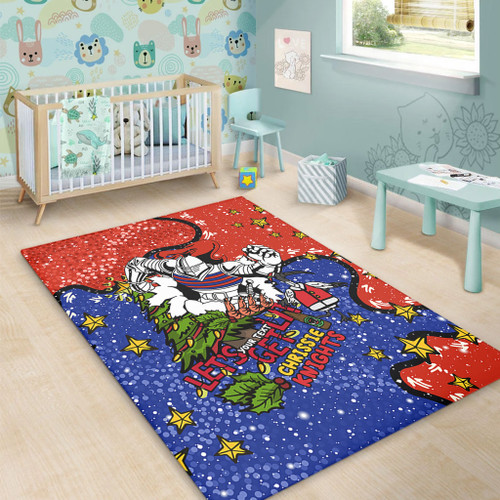 Newcastle Knights Christmas Custom Area Rug - Let's Get Lit Chrisse Pressie Area Rug Newcastle Knights Christmas Custom Area Rug - Let's Get Lit Chrisse Pressie Area Rug
