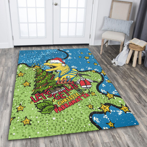 Parramatta Eels Christmas Custom Area Rug - Let's Get Lit Chrisse Pressie Area Rug Parramatta Eels Christmas Custom Area Rug - Let's Get Lit Chrisse Pressie Area Rug
