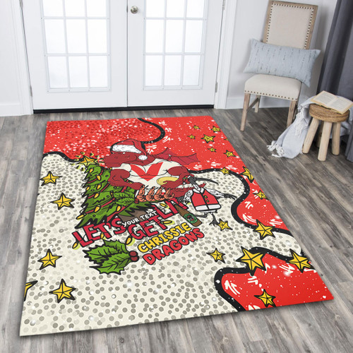 St. George Illawarra Dragons Christmas Custom Area Rug - Let's Get Lit Chrisse Pressie Area Rug St. George Illawarra Dragons Christmas Custom Area Rug - Let's Get Lit Chrisse Pressie Area Rug
