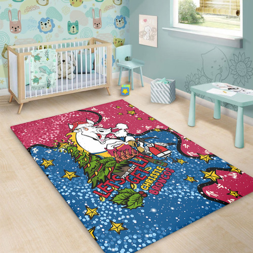 Brisbane Broncos Christmas Custom Area Rug - Let's Get Lit Chrisse Pressie Area Rug Brisbane Broncos Christmas Custom Area Rug - Let's Get Lit Chrisse Pressie Area Rug