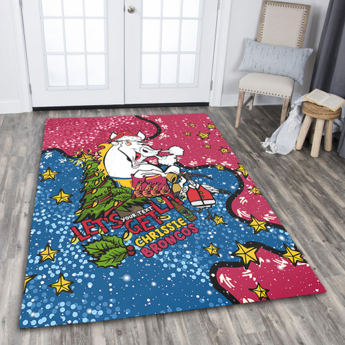 Brisbane Broncos Christmas Custom Area Rug - Let's Get Lit Chrisse Pressie Area Rug Brisbane Broncos Christmas Custom Area Rug - Let's Get Lit Chrisse Pressie Area Rug