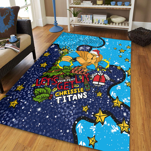 Gold Coast Titans Christmas Custom Area Rug - Let's Get Lit Chrisse Pressie Area Rug Gold Coast Titans Christmas Custom Area Rug - Let's Get Lit Chrisse Pressie Area Rug