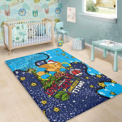 Gold Coast Titans Christmas Custom Area Rug - Let's Get Lit Chrisse Pressie Area Rug Gold Coast Titans Christmas Custom Area Rug - Let's Get Lit Chrisse Pressie Area Rug
