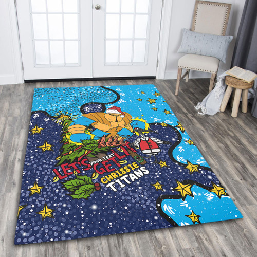 Gold Coast Titans Christmas Custom Area Rug - Let's Get Lit Chrisse Pressie Area Rug Gold Coast Titans Christmas Custom Area Rug - Let's Get Lit Chrisse Pressie Area Rug