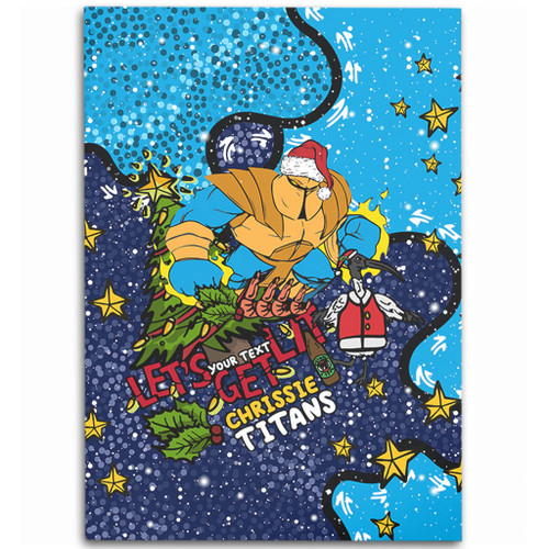 Gold Coast Titans Christmas Custom Area Rug - Let's Get Lit Chrisse Pressie Area Rug Gold Coast Titans Christmas Custom Area Rug - Let's Get Lit Chrisse Pressie Area Rug