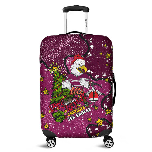 Manly Warringah Sea Eagles Christmas Custom Luggage Cover - Let's Get Lit Chrisse Pressie Luggage Cover Manly Warringah Sea Eagles Christmas Custom Luggage Cover - Let's Get Lit Chrisse Pressie Luggage Cover