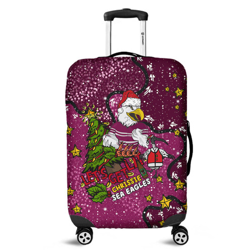 Manly Warringah Sea Eagles Christmas Custom Luggage Cover - Let's Get Lit Chrisse Pressie Luggage Cover Manly Warringah Sea Eagles Christmas Custom Luggage Cover - Let's Get Lit Chrisse Pressie Luggage Cover