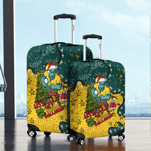 Australia Wallabies Christmas Custom Luggage Cover - Let's Get Lit Chrisse Pressie Luggage Cover Australia Wallabies Christmas Custom Luggage Cover - Let's Get Lit Chrisse Pressie Luggage Cover