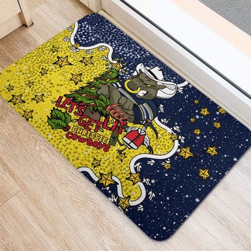 North Queensland Cowboys Christmas Custom Doormat - Let's Get Lit Chrisse Pressie Doormat North Queensland Cowboys Christmas Custom Doormat - Let's Get Lit Chrisse Pressie Doormat