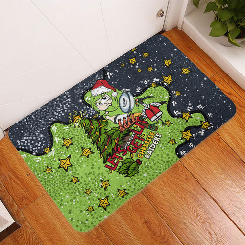 Canberra Raiders Christmas Custom Doormat - Let's Get Lit Chrisse Pressie Doormat Canberra Raiders Christmas Custom Doormat - Let's Get Lit Chrisse Pressie Doormat