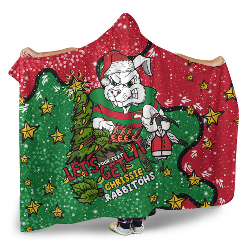 South Sydney Rabbitohs Custom Hooded Blanket - Let's Get Lit Chrisse Pressie Hooded Blanket South Sydney Rabbitohs Custom Hooded Blanket - Let's Get Lit Chrisse Pressie Hooded Blanket
