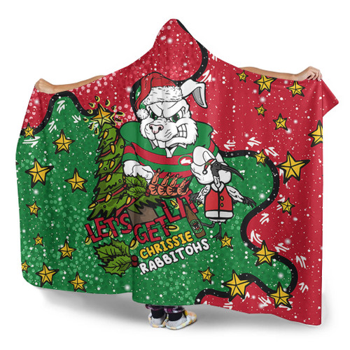 South Sydney Rabbitohs Custom Hooded Blanket - Let's Get Lit Chrisse Pressie Hooded Blanket South Sydney Rabbitohs Custom Hooded Blanket - Let's Get Lit Chrisse Pressie Hooded Blanket