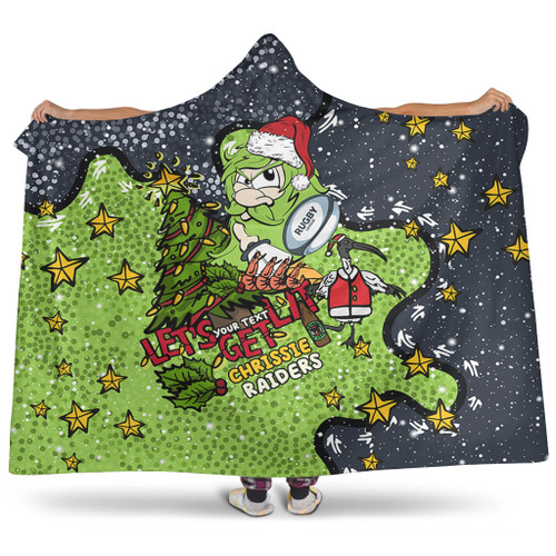 Canberra Raiders Christmas Custom Hooded Blanket - Let's Get Lit Chrisse Pressie Hooded Blanket Canberra Raiders Christmas Custom Hooded Blanket - Let's Get Lit Chrisse Pressie Hooded Blanket