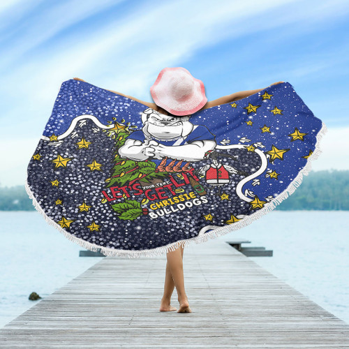 Canterbury-Bankstown Bulldogs Christmas Custom Beach Blanket - Let's Get Lit Chrisse Pressie Beach Blanket Canterbury-Bankstown Bulldogs Christmas Custom Beach Blanket - Let's Get Lit Chrisse Pressie Beach Blanket