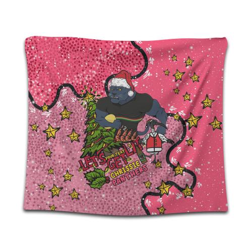 Penrith Panthers Christmas Custom Tapestry - Let's Get Lit Chrisse Pressie Pink Tapestry Penrith Panthers Christmas Custom Tapestry - Let's Get Lit Chrisse Pressie Pink Tapestry
