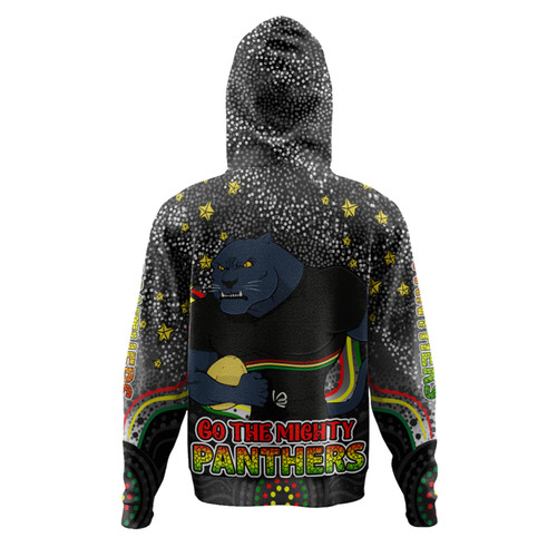 Penrith Panthers Custom Hoodie - Custom With Aboriginal Inspired Style Of Dot Painting Patterns  Hoodie Penrith Panthers Custom Hoodie - Custom With Aboriginal Inspired Style Of Dot Painting Patterns  Hoodie