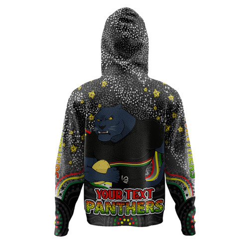 Penrith Panthers Custom Hoodie - Custom With Aboriginal Inspired Style Of Dot Painting Patterns  Hoodie Penrith Panthers Custom Hoodie - Custom With Aboriginal Inspired Style Of Dot Painting Patterns  Hoodie