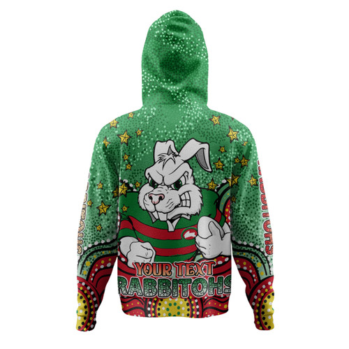 South Sydney Rabbitohs Hoodie - Custom With Aboriginal Inspired Style Of Dot Painting Patterns  Hoodie South Sydney Rabbitohs Hoodie - Custom With Aboriginal Inspired Style Of Dot Painting Patterns  Hoodie